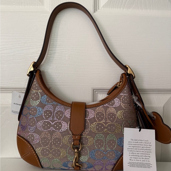NWT COACH Rainbow Candy Crystal Hamptons Hobo Bag - Picture 2 of 7
